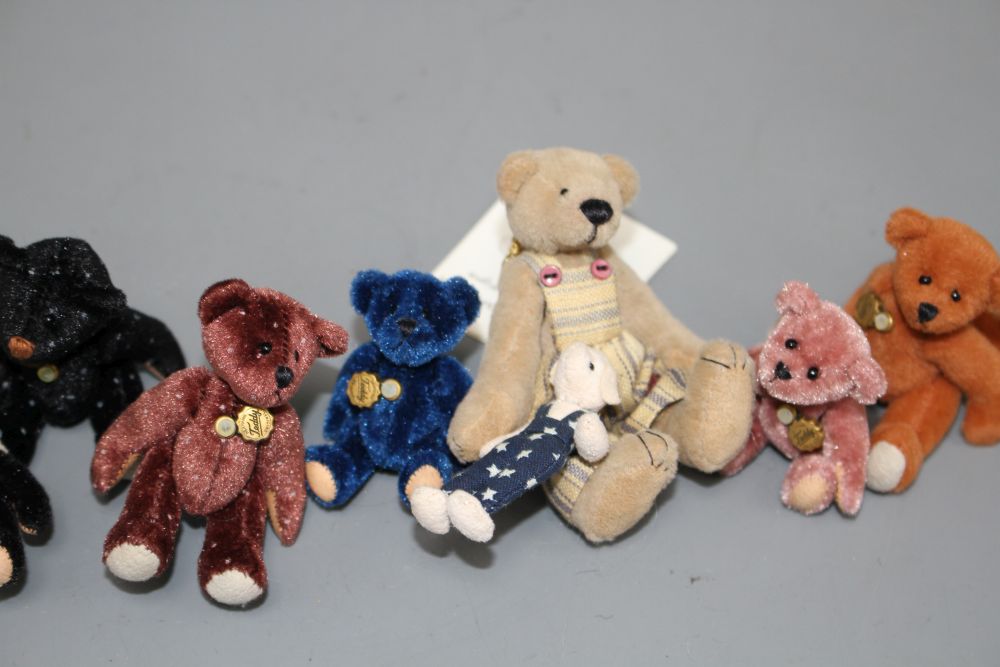 Twelve miniature Teddy Herman, eighteen miniature bears including Mystic Bears, Herman Pawsey & others